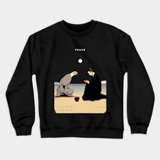 Peace: Can't We All Just Get Along on a dark (Knocked Out) background Crewneck Sweatshirt